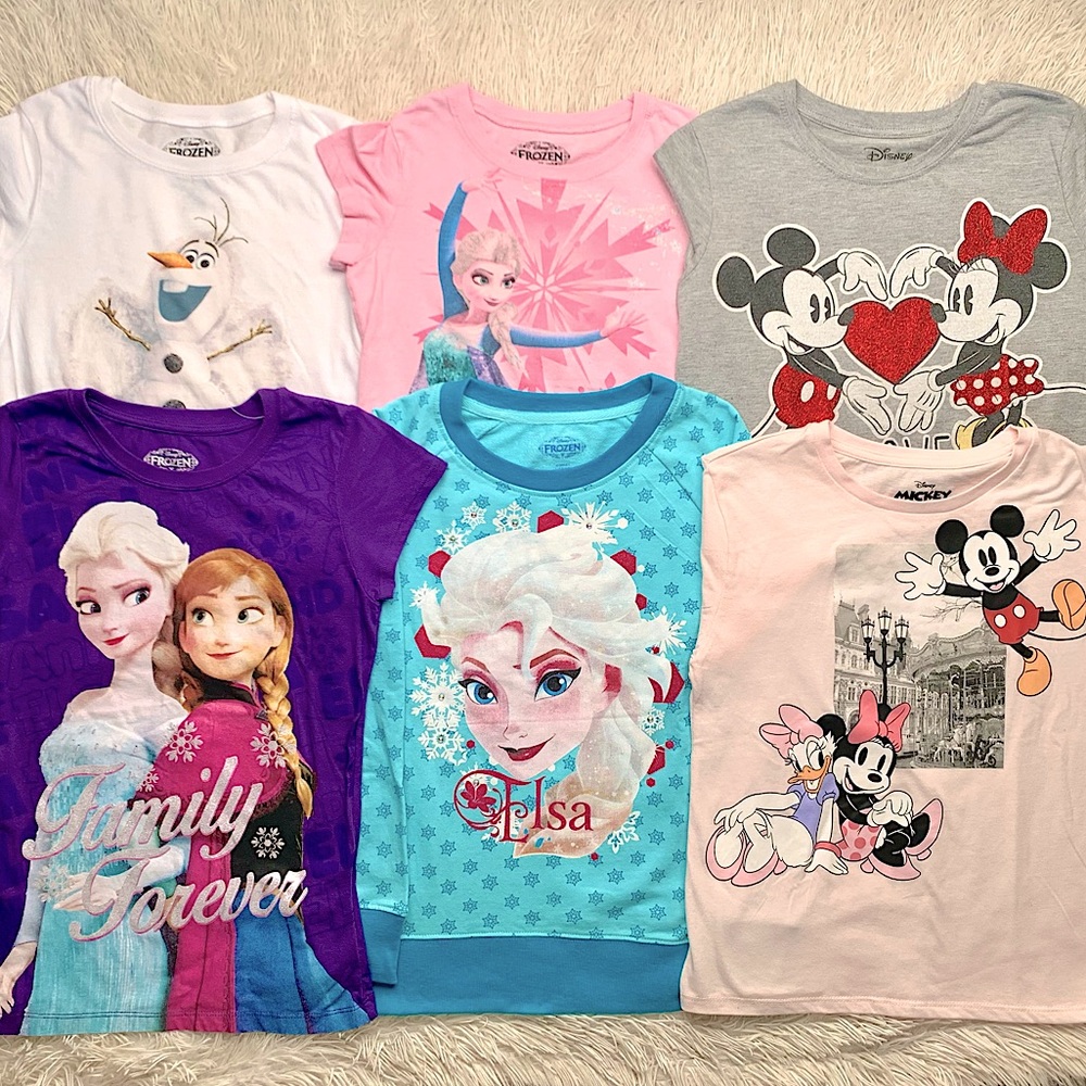 Disney Frozen/Mickey & Minnie Shirt Bundle•Size 10/12
